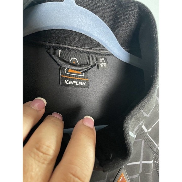 Icepeak Ski Jacket Age 15 + no 176 grey white Plaid Geometric SNOW BOARD no hood - Picture 4 of 9